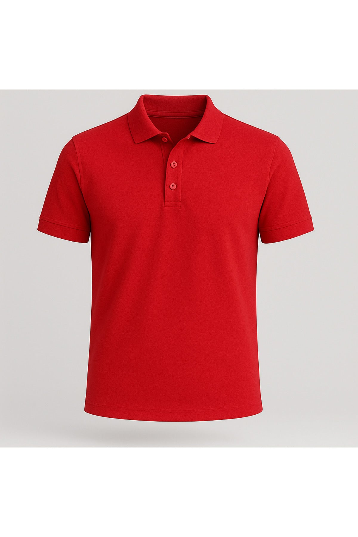 Erkek Kırmızı Pamuklu Polo Yaka T-shirt