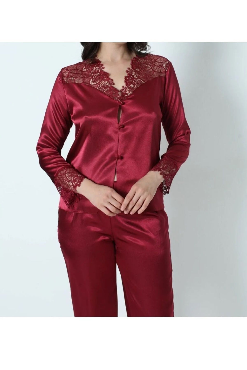 Kadın Bordo Saten Kutulu 6'lı Gelin Çeyiz Seti 8ROZELT670