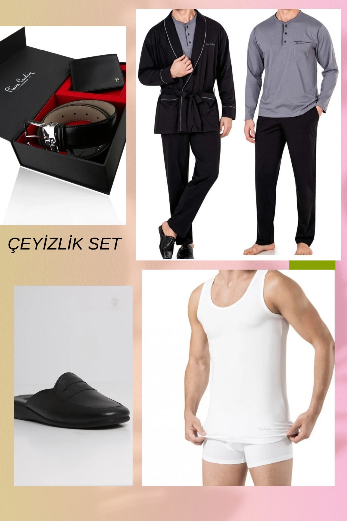 Erkek Siyah Kutulu 8 Parça Çeyizlik Set