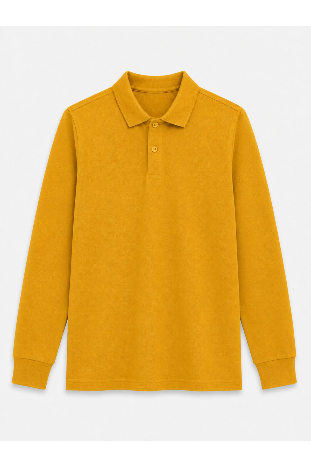 Hardal Uzun Kollu Polo Yaka Lakos Okul T-shirt R.O.Z.K.U.U.LT.E.L.T.