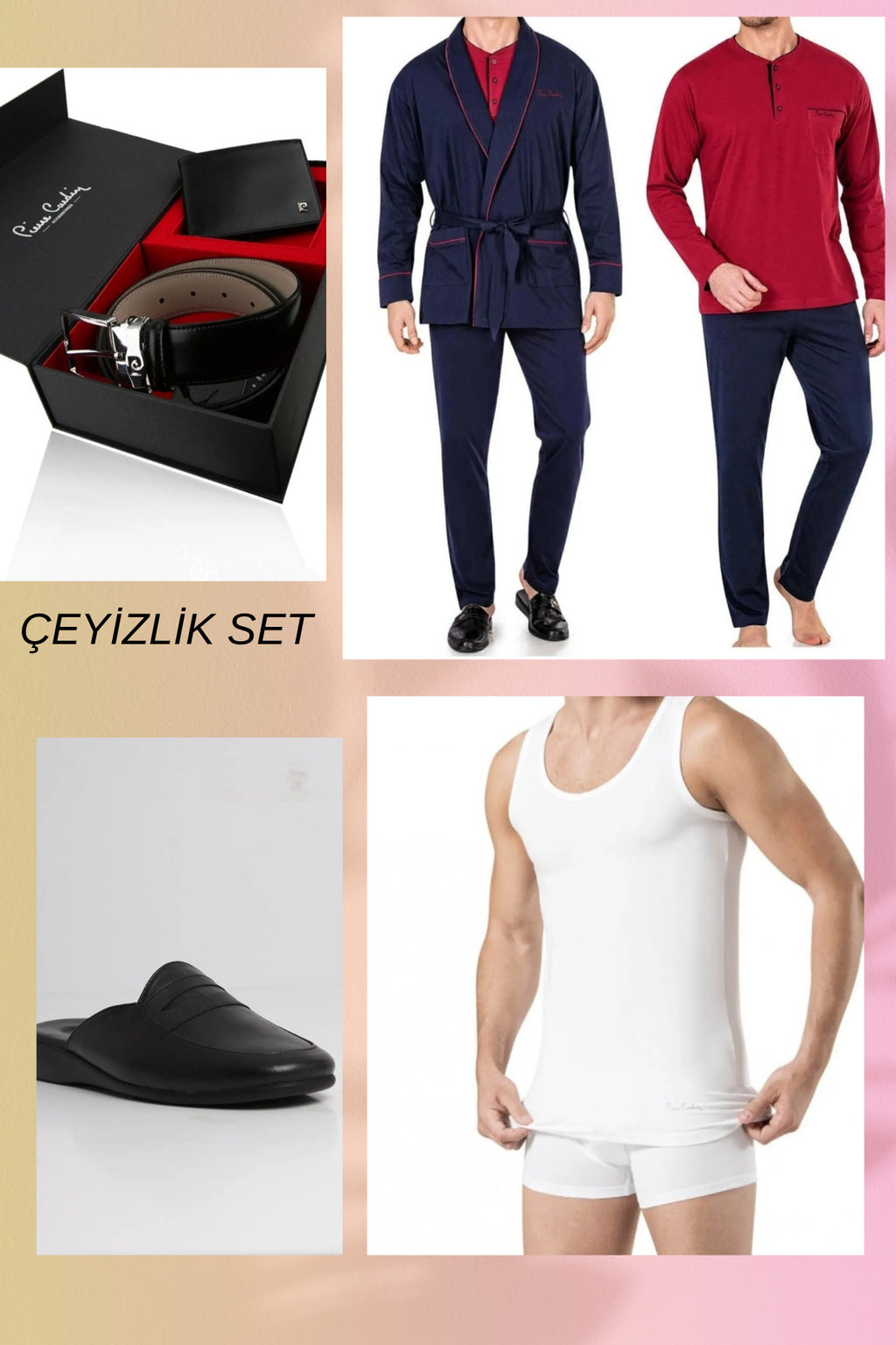 Erkek Lacivert Kutulu 8 Parça Çeyizlik Set