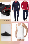 Erkek Lacivert Kutulu 8 Parça Çeyizlik Set