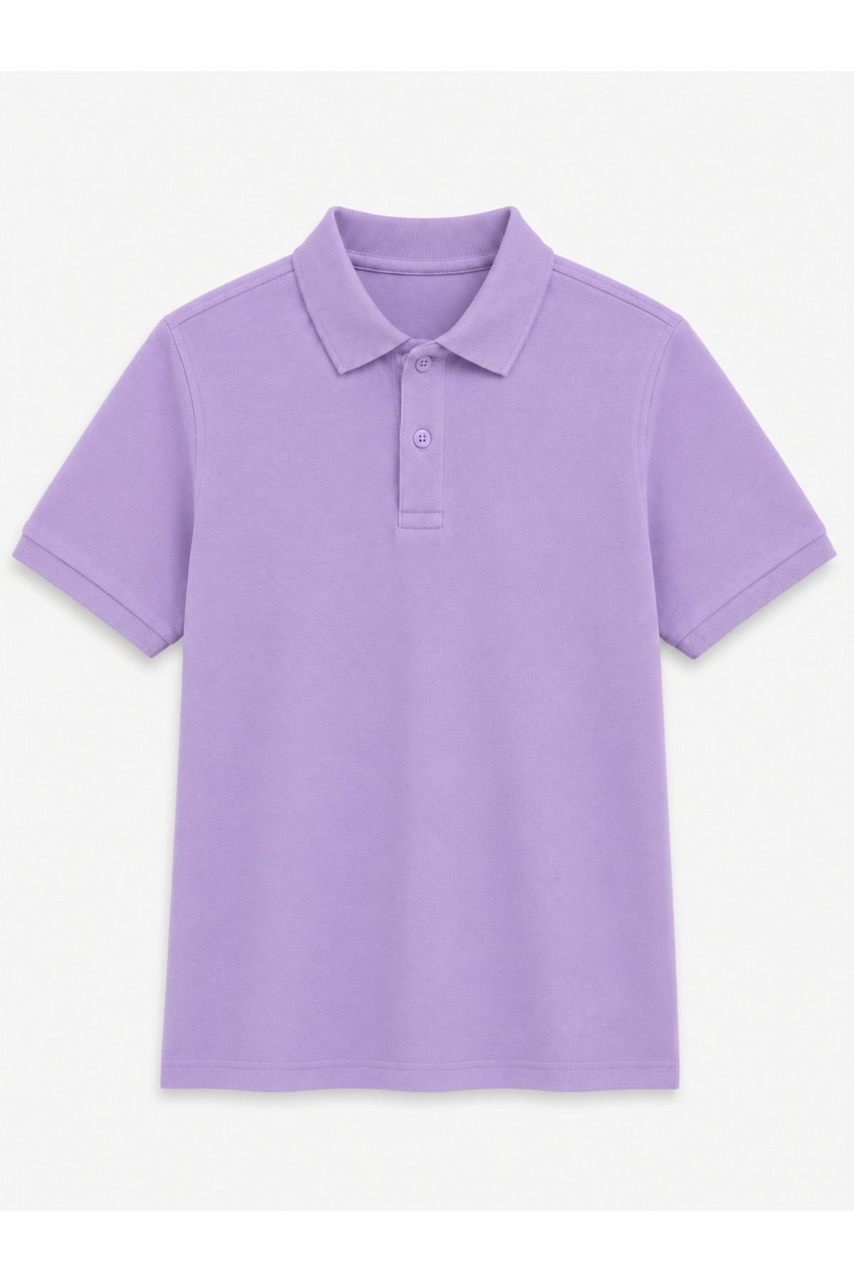 Lila Kısa Kollu Polo Yaka Lakos Okul T-shirt R.O.Z.O.KU.LT.E.L.T.