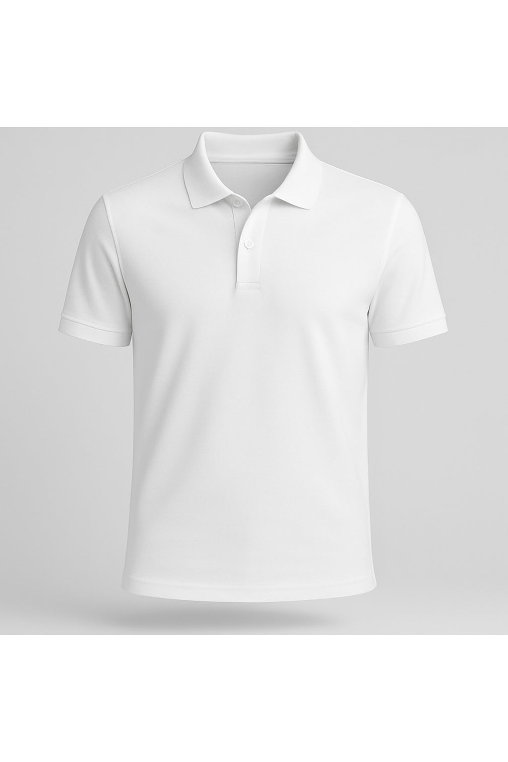 Erkek Beyaz Pamuklu Polo Yaka T-shirt