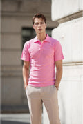 Erkek Açık Pembe Pamuklu Polo Yaka T-shirt