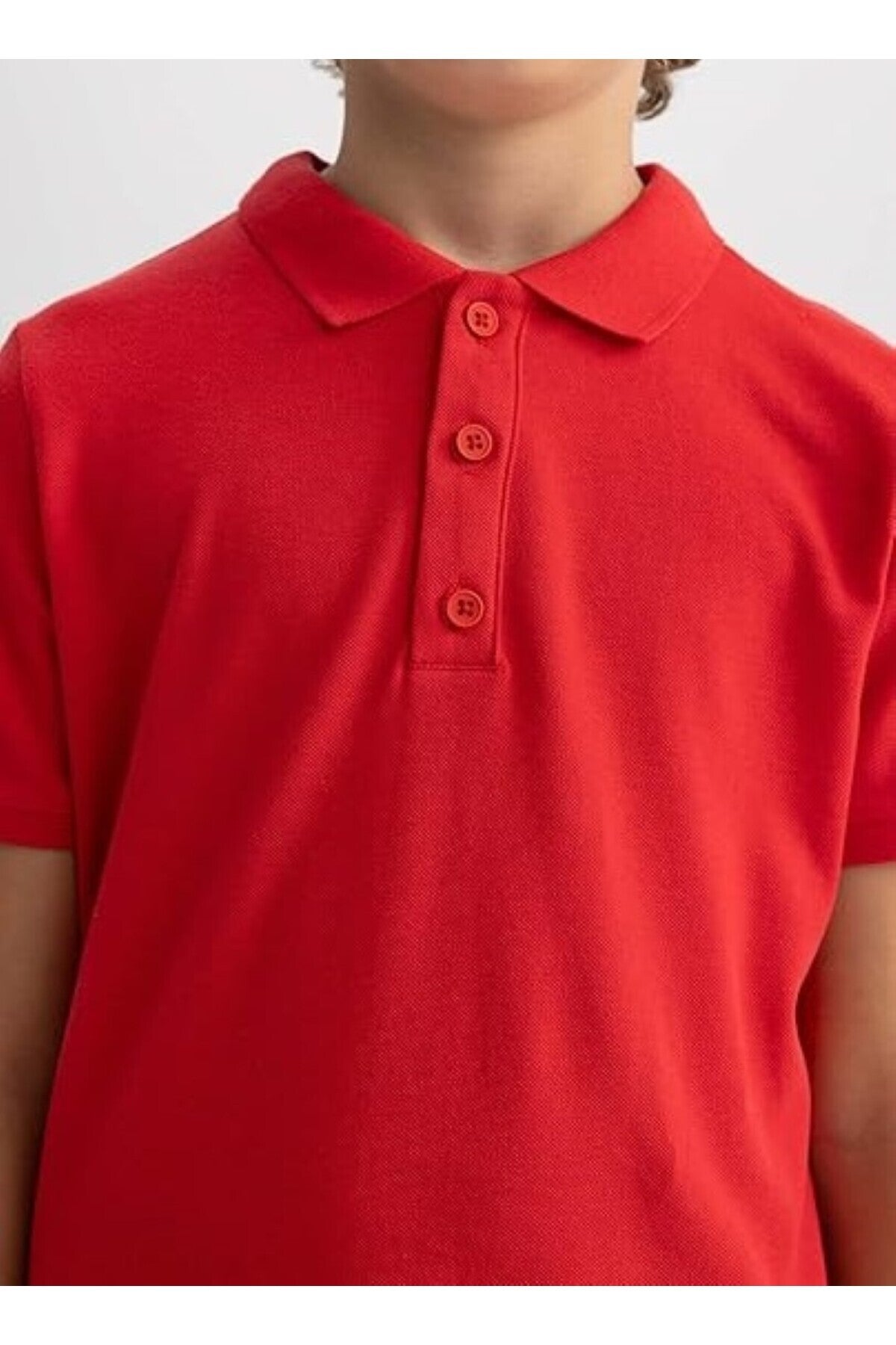 Kırmızı Kısa Kollu Polo Yaka  Okul T-shirt R.o.z.o.ku.lt.e.l.t.