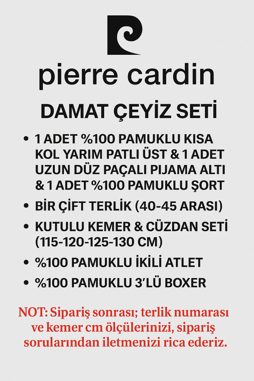 Erkek Lacivert Lisanslı Kutulu 11 Parça Damat Çeyiz Seti