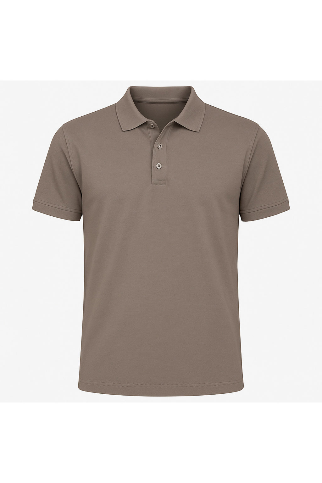 Erkek Koyu Bej Pamuklu Polo Yaka T-shirt
