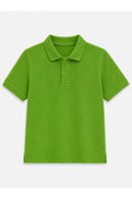 Yeşil Kısa Kollu Polo Yaka Lakos Okul T-shirt R.O.Z.O.KU.LT.E.L.T.