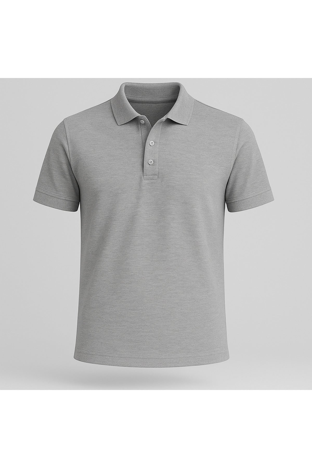 Erkek Gri Pamuklu Polo Yaka T-shirt