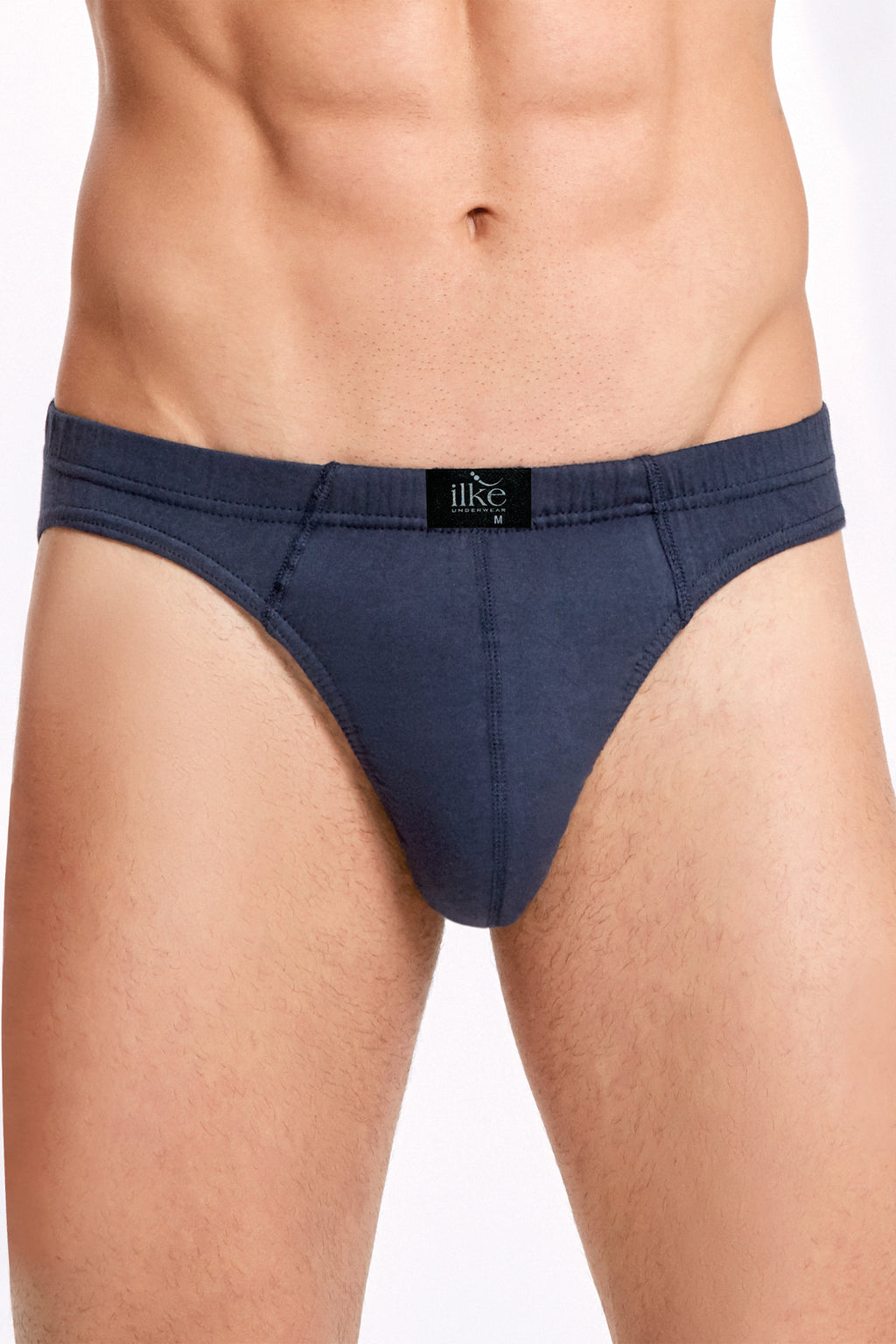 Erkek Pamuklu 3'lü Slip Külot Lacivert-Füme-Siyah
