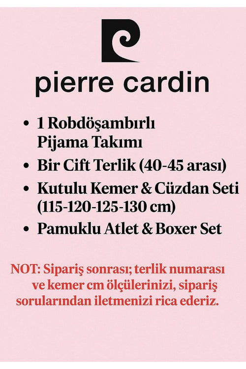 Erkek Bordo Kutulu 8 Parça Çeyizlik Set