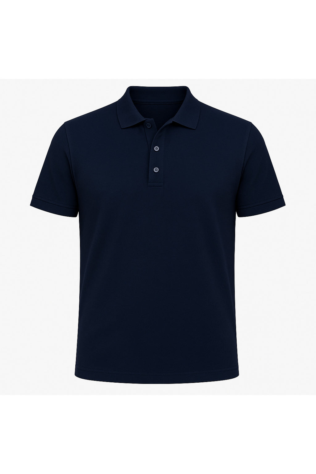 Erkek Koyu Lacivert Pamuklu Polo Yaka T-shirt