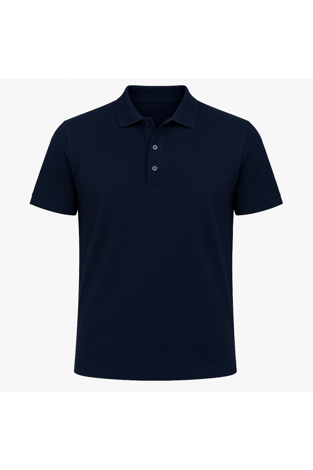 Erkek Koyu Lacivert Pamuklu Polo Yaka T-shirt