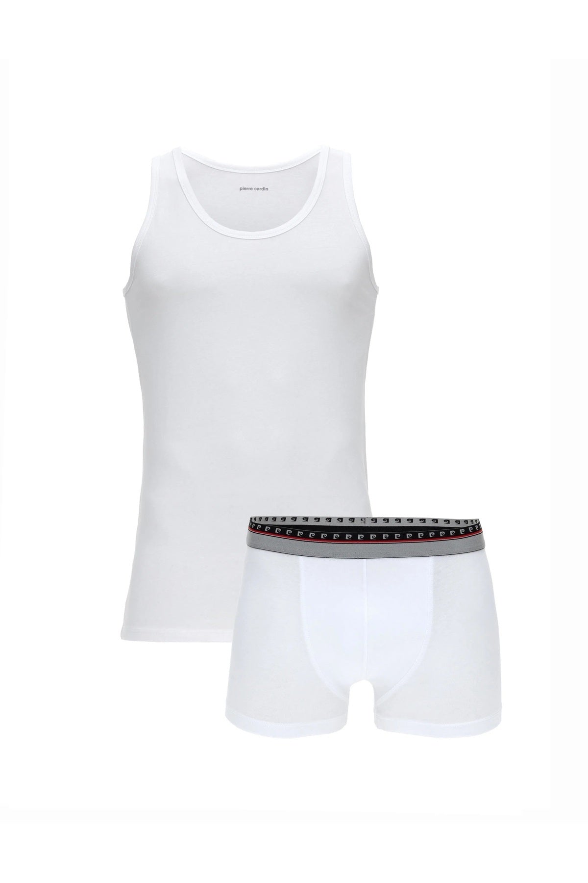 Erkek Beyaz Atlet ve Boxer 2'li Set, Modal & Pamuklu & Likralı